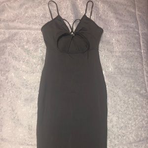 Gray fitted sexy dress